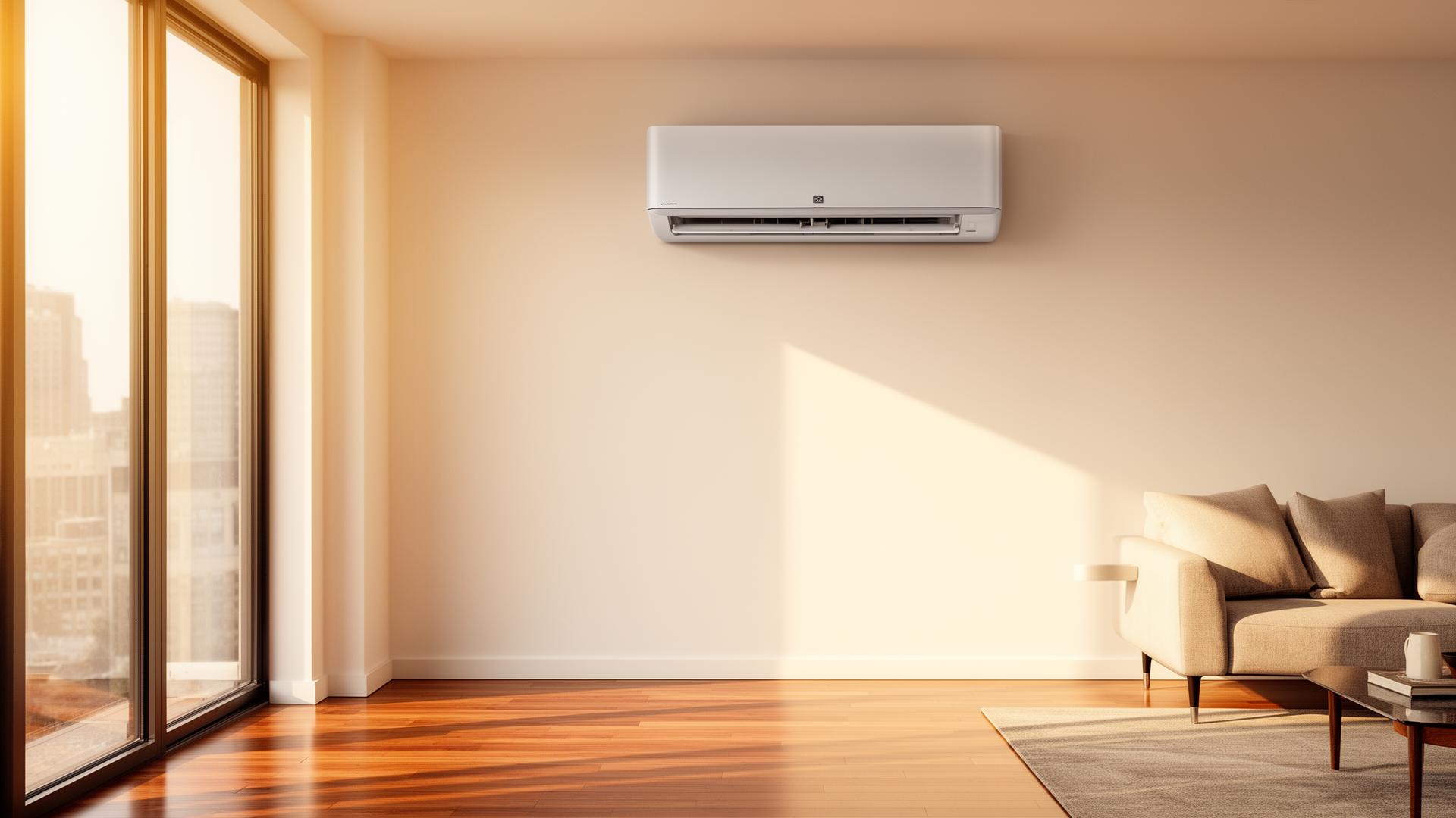 Modern ductless mini-split system in a bright, comfortable home